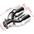 thumbnail image 2 of Stainless Steel Muffler Tips - Double Outlet Car Pipe - Car Replacement Exhaust Tip, 2 of 5