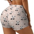 thumbnail image 2 of Vsdgher Cute Panda print Workout Shorts for Women Seamless Soft Smooth Gym Yoga Scrunch Active Exercise Fitness Shorts, 2 of 8