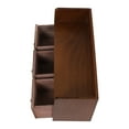 thumbnail image 6 of Vintage Brown Pine Wood Desktop Organizer with 3 Drawers 13.23 lb Load Capacity - No Assembly Required, 6 of 15