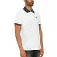 thumbnail image 2 of Version Couture Mens Collar Polo Shirt Casual Designer Greek Printed Pattern Top, 2 of 5