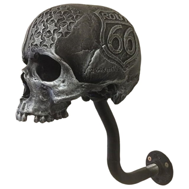Cateissary Skull Stand Hat Holder Wall Hook Mounted For Key Hats Jacket Hanger Decoración del hogar Negro Tipo 2