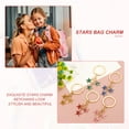 thumbnail image 4 of Uxcell Star Keychain Cute Charm Enameled Star Keychain Glitters Bling Star Chain Tassel Keyring for Women Rose Red, 4 of 6
