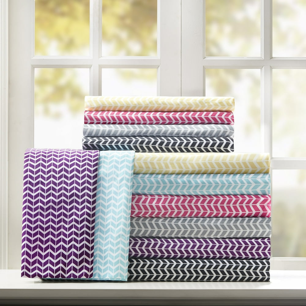 Comfort Classics Chevron Ultra Soft Microfiber Sheet Set, Pink, Twin XL