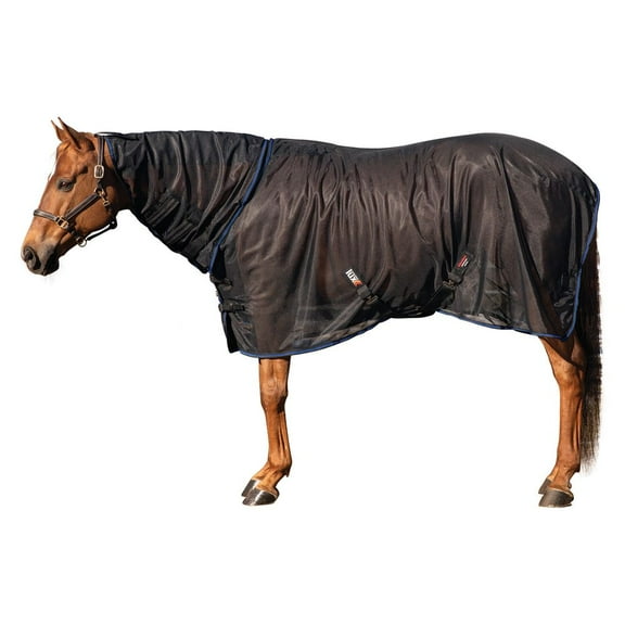 Schneiders Lux Ceramic Therapy Attached Neck Air Mesh Horse Sheet | Color Black | Size 70