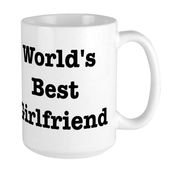 CafePress - Worlds Best Girlfriend Large Mug - 15 oz Ceramic Large Mug