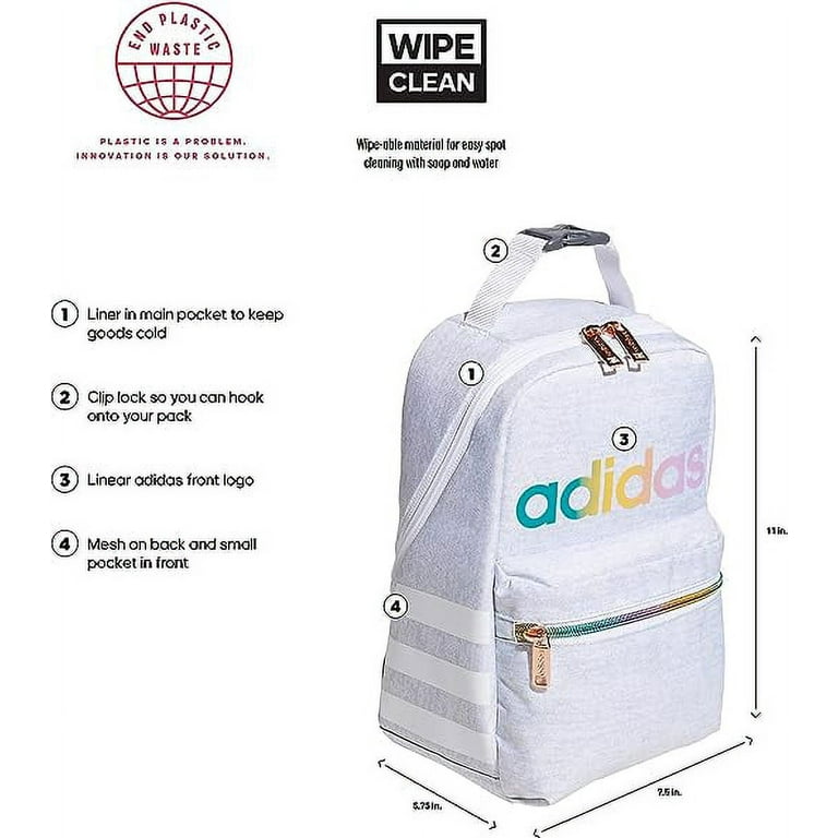 adidas backpack with lunchbox attached Adidas Unisex-Adult Santiago 2 Insulated Lunch Bag