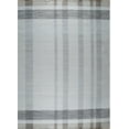 thumbnail image 2 of EORC Gray Hand-Knotted Wool Contemporary Flat Modern Plaid Area Rug, 2 of 8