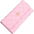 thumbnail image 1 of Cartera de piel para mujer, cartera larga de moda con forma de corona para mujer, 1 of 3