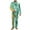 Green Marble Print, variant on Yuyamidu Green Marble Print Button Pajama Set of 2 Men's Long Sleeve Night Shirt and Long Pants with Pockets Size 2XL Comfy V Neck Loungewear for Athletic Sleep Jogger