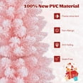 thumbnail image 6 of Costway 8 FT Artificial Pink Christmas Tree with 1000 Branch Tips Folding Metal Stand, 6 of 10