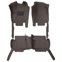 leadwolf Carpeted Car Floor Mats for Car for Infiniti QX50 2019-Present QX55 J55 5 Seats Carpet Protection All Weather PU leather 1st and 33nd Row Black Red 3pc