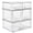 1 Wide, 2 Md, 2 Sm, variant on Sorbus XL Clear Pull-Out Storage Bin Set, 4 Stackable Drawers for Vanity and Under-Sink Areas