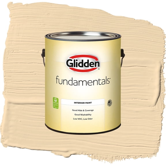 Glidden Fundamentals Chai Tea Latte / Yellow, Eggshell Interior Paint, 1 Gallon
