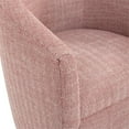 thumbnail image 4 of Comfort Pointe Lynton Henna Brick Red Fabric Swivel Accent Chair, 4 of 7