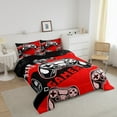 thumbnail image 4 of Erosebridal Gaming Comforter Sets Black And Red Gaming Twin Size Bedding Set,Video Game Bed Comforter Set Teens Youth Gamer Gamepad Quilt Set All Season, 1 Comforter with 1 Pillowcase, 4 of 5
