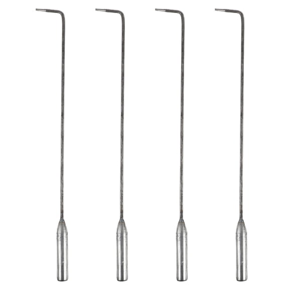 Milisten 4-Piece Fireplace Poker Set with Stainless Steel Handles, Anti-Scald BBQ Ash Tools, Assorted Colors
