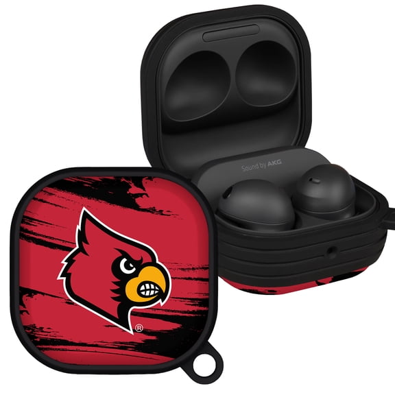 Louisville Cardinals Paint Stripe HDX Case Cover Compatible with Samsung Galaxy Buds Pro & Buds Live by Affinity Bands