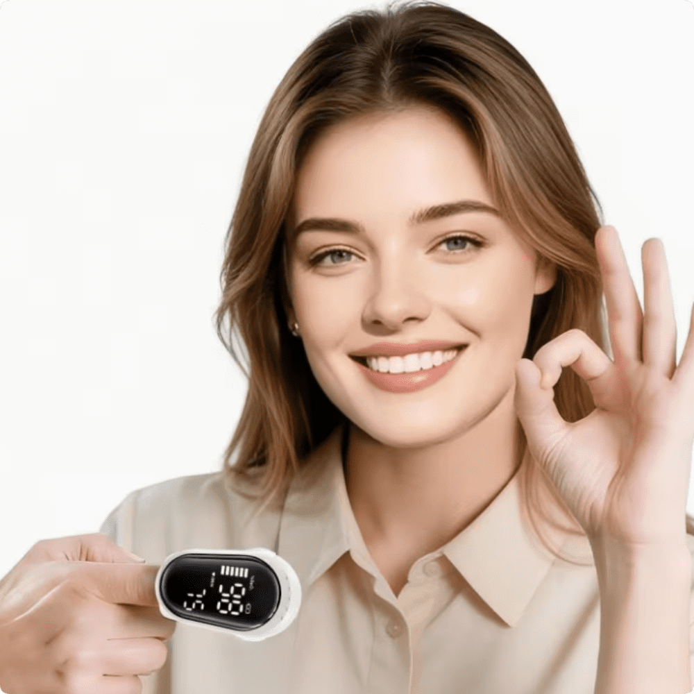 Fingertip Blood Oxygen Monitor, Rechargeable, LED Digital Display, Portable Single Finger Health Tracker