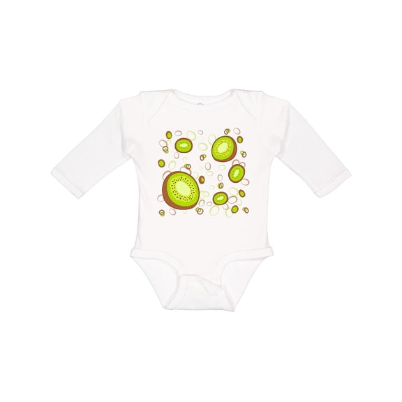 Inktastic Kiwi Fruit Party Boys or Girls Long Sleeve Baby Bodysuit