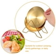 thumbnail image 3 of HEALEEP 1Jgo De Cena De Acero Inoxidable Dorado Con Y Soporte, 3 of 8