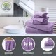 thumbnail image 2 of Juego de toallas Cosy Family de 8 piezas de microfibra color lavanda, 2 of 7
