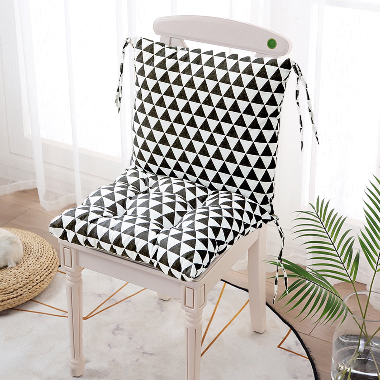 Nkmbld Chair Cushions Tufted Corduroy Floor Cushions for Living Room Soft Thicken Seating Cushion for Chair, Sofa, Couch, Outdoor Patio Furniture, White