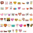 thumbnail image 3 of Wrapables Waterproof Vinyl Stickers for Water Bottles, Laptop, Phones, Skateboards, Decals for Teens, 100pcs, Valentine Hearts, 3 of 4