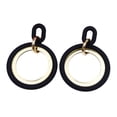 thumbnail image 1 of Kkkded Candy-colored Drop Earrings Circle Stitching Hollow Stud Earrings - Acrylic Hoop Splicing, Colorful Contrast Geometric, Lightweight Dangle Jewelry, 1 of 6