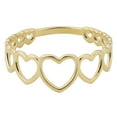 thumbnail image 2 of 14k Yellow Gold Hearts Ring, Size 5, 2 of 2