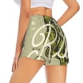 thumbnail image 3 of Vsdgher Dinosaur Print Women's Running Double Layer Shorts High Waisted with Pockets Elastic Yoga Workout Athletic Gym Sports, 3 of 8