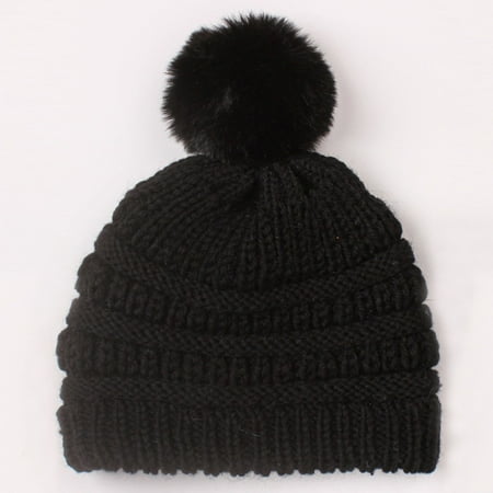

toraway Baby Girl Hats 3-6 Months Toddler Baby Boys Girls Knitted Cap Beaniess Pompom Elastics Turban Winter Warm Hat One Size