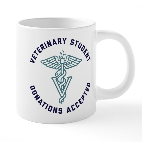 CafePress - Veterinary Student Donation - 20 Oz White Ceramic Mega Mug
