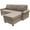 Oatmeal, variant on Pemberly Row Fabric Right Facing Reclining Sectional in Gray