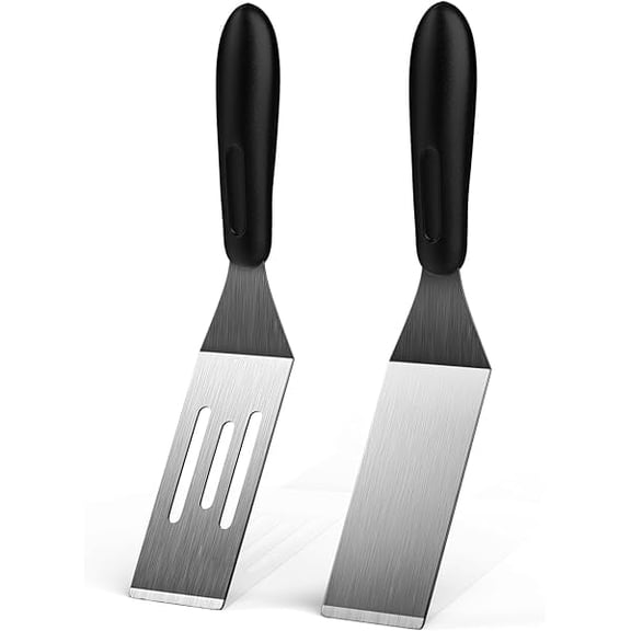 Small Spatula 2 Pieces, Metal Spatulas for Kitchen Use, Stainless Steel Mini Serving Spatula for Flipping and Cooking, Ideal for Brownies, Tiramisu, Cookie, Lasagna or Pancakes, etc