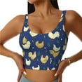 thumbnail image 2 of Uemuo Funny Chicken Pattern Women's Sports Bra - High Impact Support, Breathable, and Comfortable Athletic Bra for Running, Yoga, and Workouts, 2 of 9