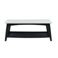 thumbnail image 5 of Powell Andover Indoor Modern Coffee Table with Shelf, Gray Wash/White Faux Marble, 5 of 11