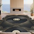 thumbnail image 2 of Design&I 6'x9' Washable Area Rug Oversized Skid-Resistant Vintage Vinyl Record Distressed Rays Aesthetic Player Retro Turntable for Living Room, Family Indoor, 2 of 7