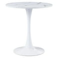 thumbnail image 1 of CorLiving Ivo Modern Round Melamine and Steel Pedestal Indoor Dining Table, 1 of 5