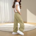 thumbnail image 4 of Adults' Comfortable Casual Loose Pants with Pockets - Solid Color Workwear Style, 4 of 9