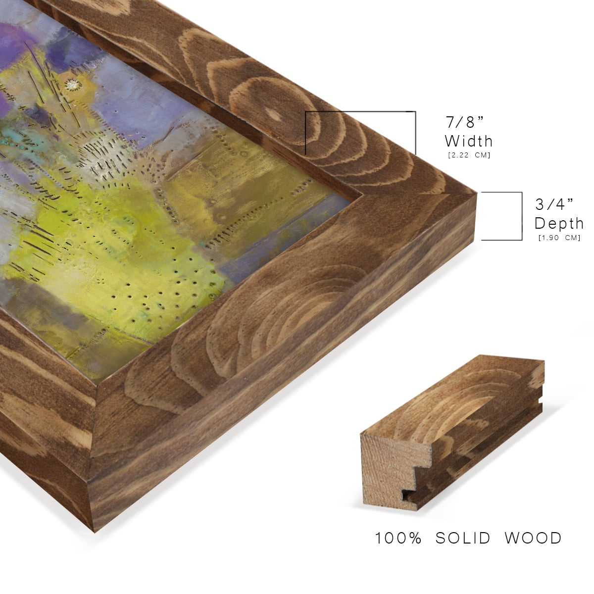 Blumen I -Framed Print w/glass-Walnut