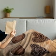 thumbnail image 3 of Coffee Soft Flannel Fleece Throw Blanket, Overview Layout of Beans in the Shape of Hearts and Ground Coffee, Cozy Plush for Indoor and Outdoor Use, 60" x 80", Dark Brown Pale Caramel, by Ambesonne, 3 of 5