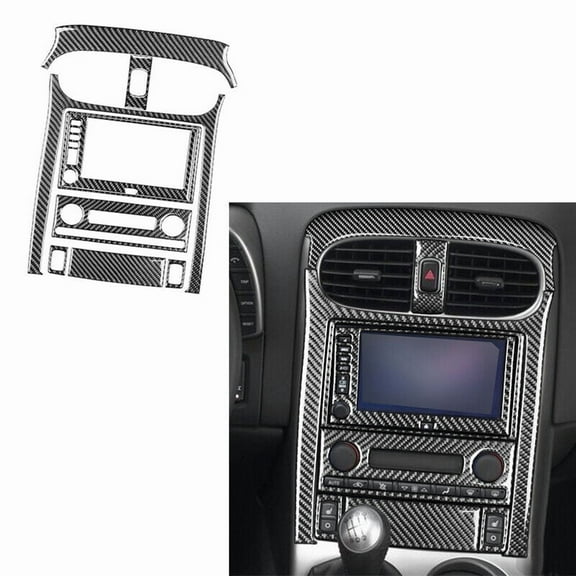 9X For Chevrolet Corvette C6 Carbon Fiber Center Console Panel Cover 2005-2007