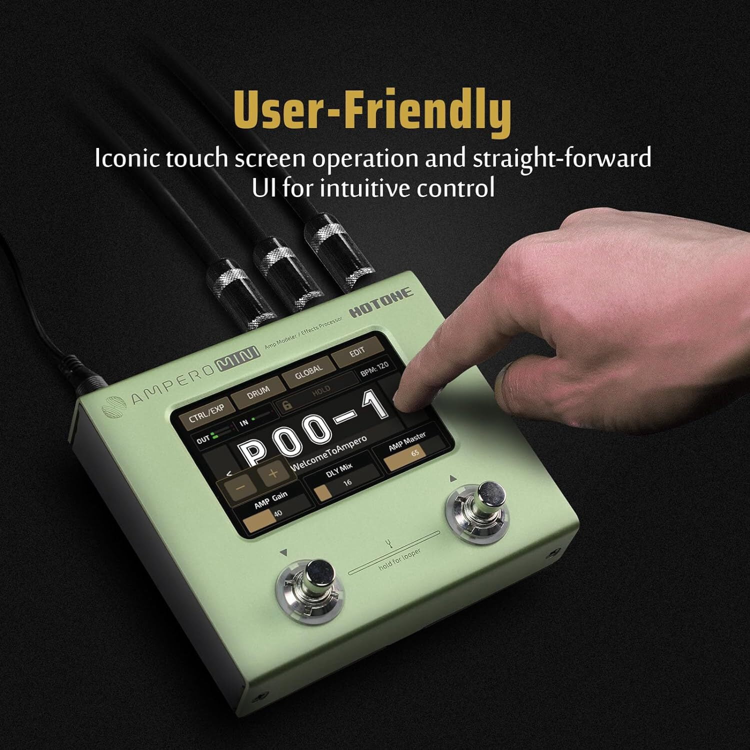 Hotone MP-50MC Ampero Mini Matcha Guitar Multi-Effects Pedal