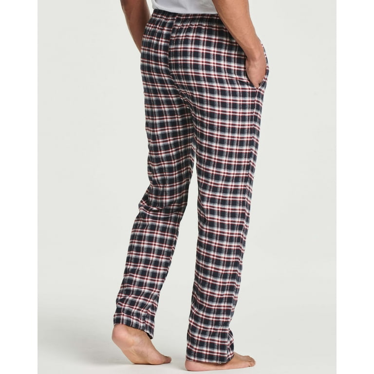 Ritzy Men's 3-Quarter Pajama Pants 100% Cotton Plaid Woven Poplin - B&W Checks