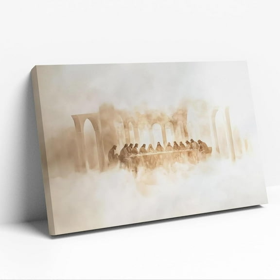 Aaheei Jesus Last Supper Canvas Wall Art,Dining Room Wall Decor Pictures Last Supper Canvas Print Religious Posters Christian Wall Art Home Decor for Living Room Bedroom Kitchen Church