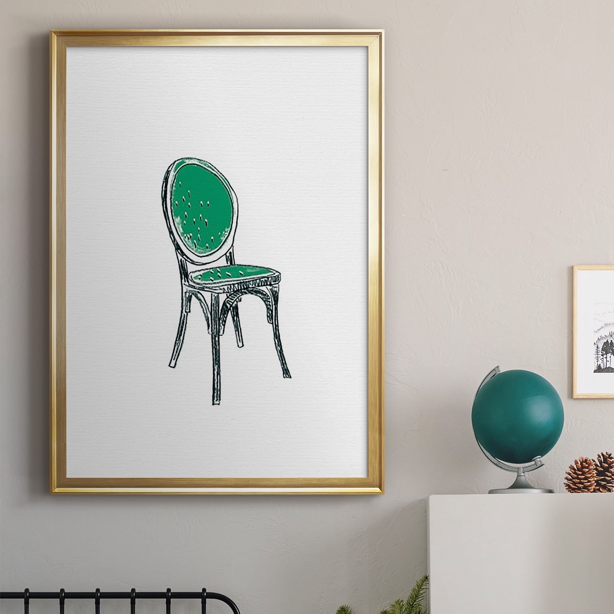 Take a Seat VIII Premium Framed Print, in Gold, Black, or Silver - Ready to Hang