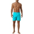 thumbnail image 2 of INSPIRE CHIC Mens Summer Drawstring Elastic Waist Mesh Lining Solid Board Shorts 30 Light Blue, 2 of 6