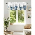 thumbnail image 7 of Fall Thanksgiving Kitchen Valances for Windows Blue White Pumpkins Autumn Leaves Valance Curtains&nbsp; for Kitchen /Living Room/Bedroom/ Bathroom Decor, 42"x12 " ,Rod Pocket 1 Panel, White, 7 of 7