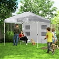 thumbnail image 2 of Outsunny 10' x 10' Pop Up Canopy Tent with Sidewall, UPF50+, Light Grey, 2 of 10