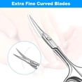 thumbnail image 5 of EXLEAF Curved Cuticle Scissors - Professional Stainless Steel Beauty Scissors - Extra Fine Curved Blade - Super Slim Precise Pointed Tip Manicure Scissors - for Blades, Eyebrows, Eyelash, Hair, 5 of 6